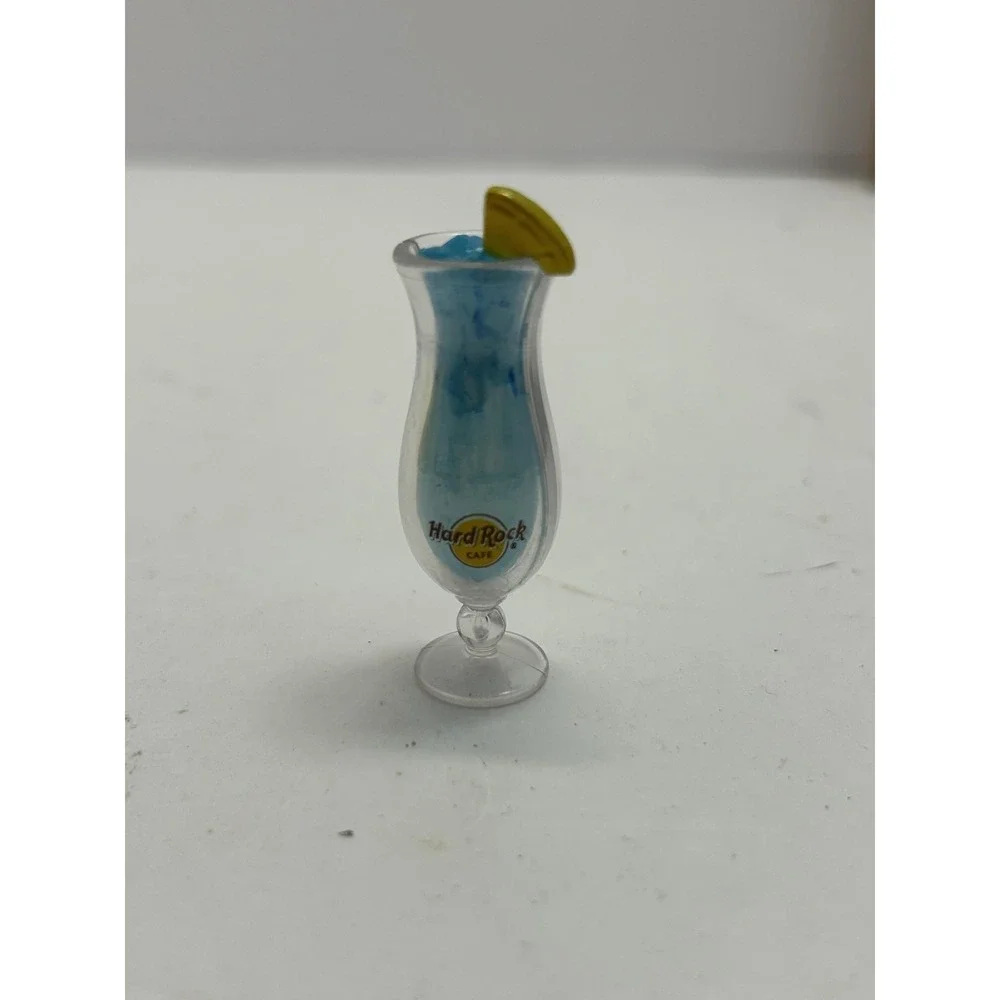 Hard Rock Cafe Mini Drink Figurines Lot 2 Milkshake Blue Cocktail Small Plastic
